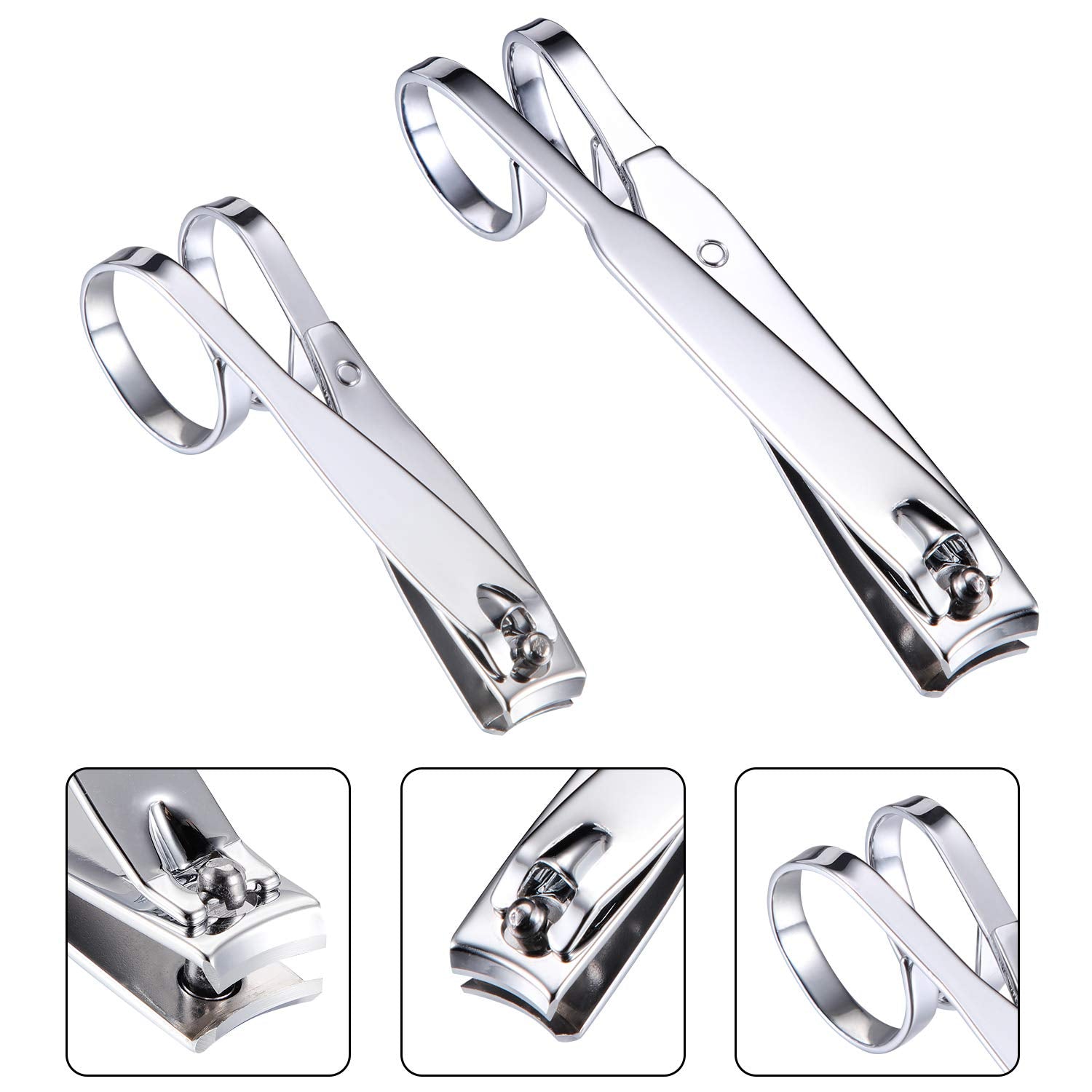 Mudder EZ Grip toenail clipper close-up showing long handle leverage