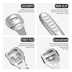 Mudder foot file head for effective smoothing of heels