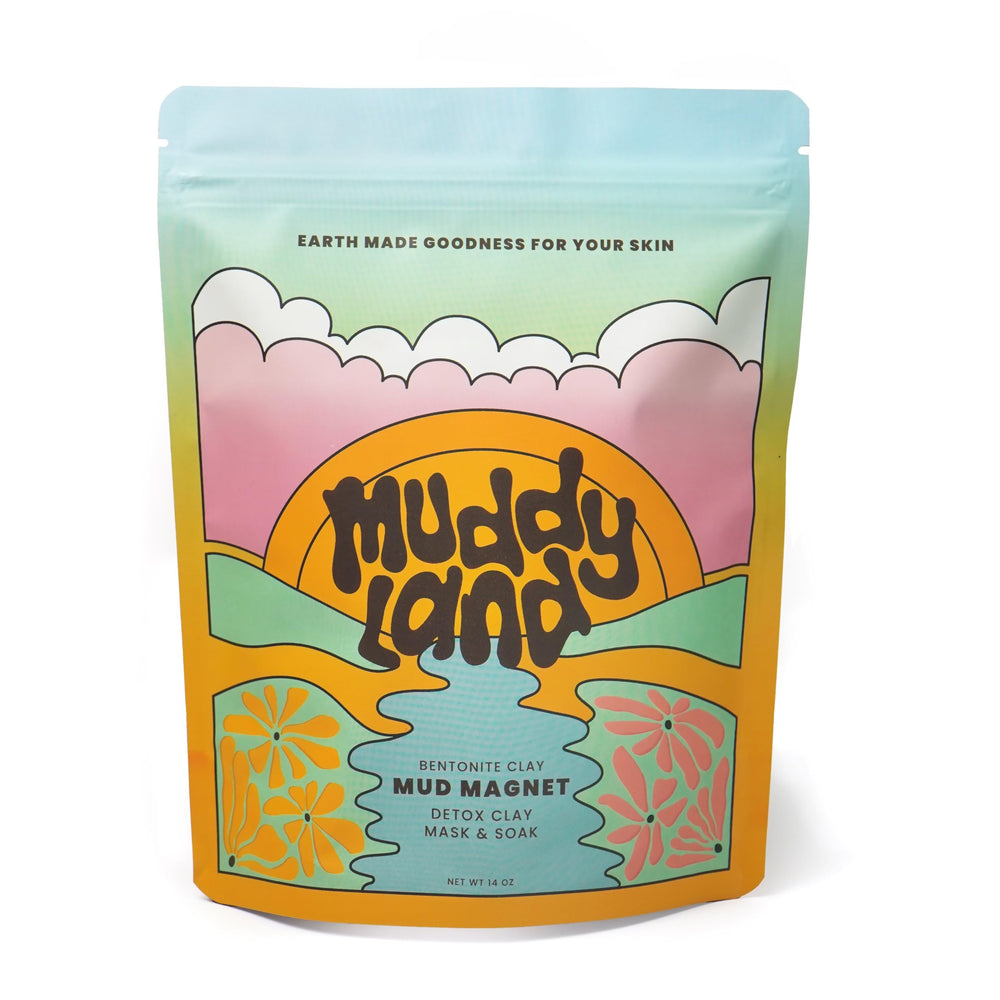 Muddyland bentonite clay powder for pore cleansing and gentle detox.