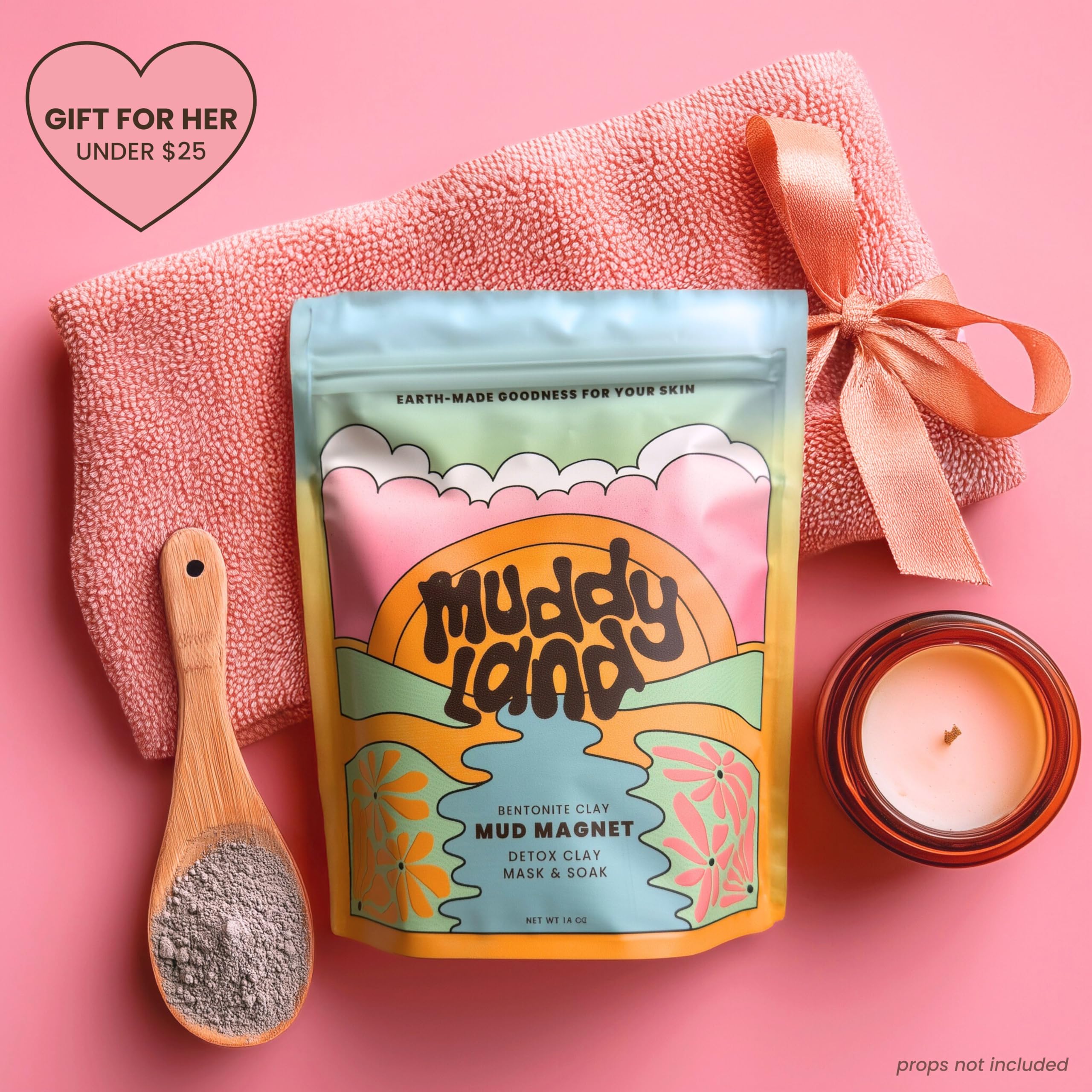 Muddyland epsom salt crystals for a relaxing bath experience.