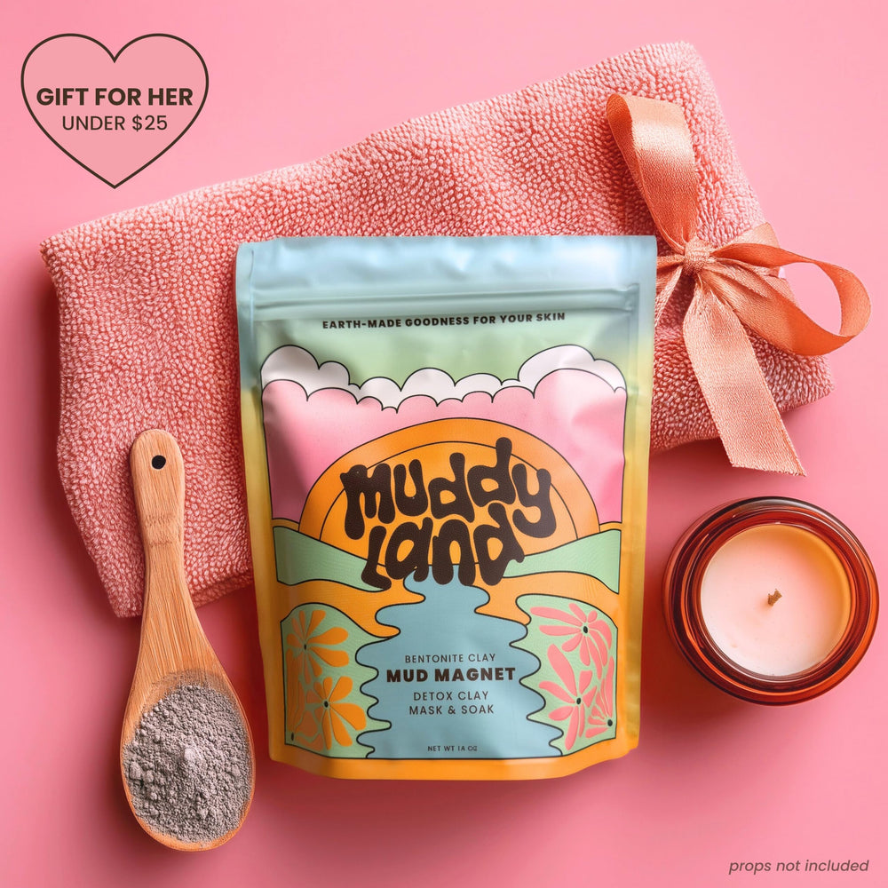 Muddyland epsom salt crystals for a relaxing bath experience.