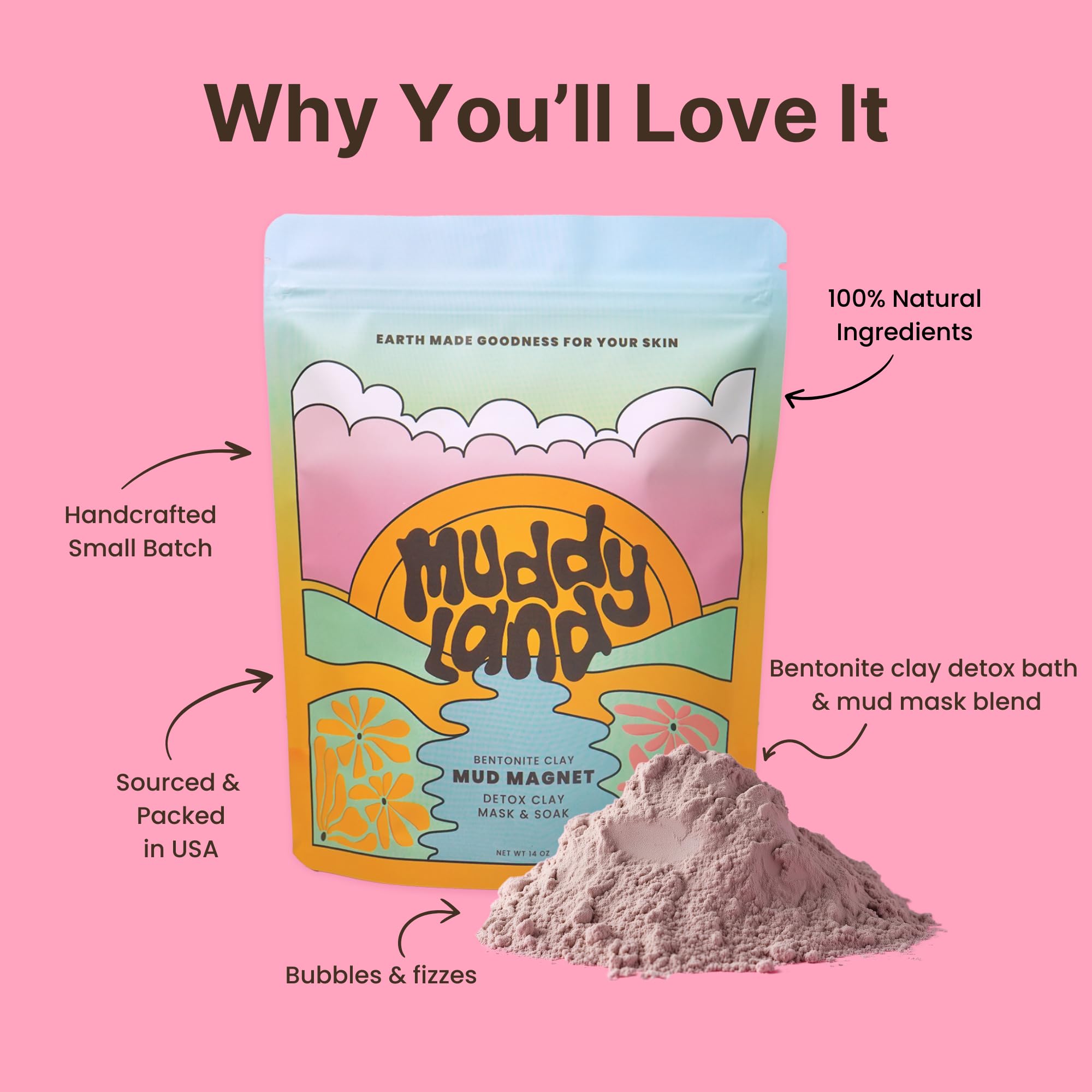 Muddyland full-body detox bath setup with mineral-rich mud.
