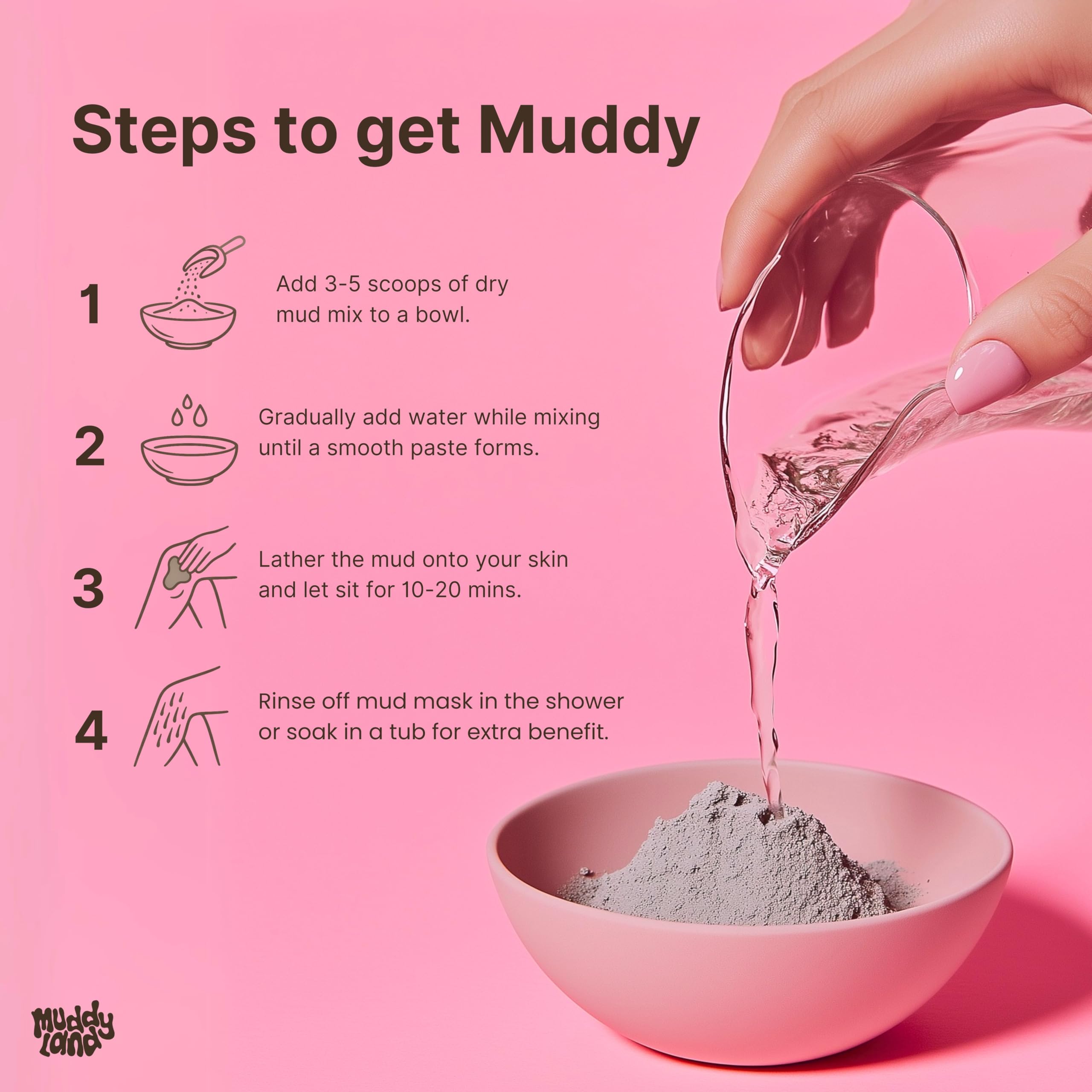 Muddyland gift-for-her packaging highlights a spa-worthy treat.
