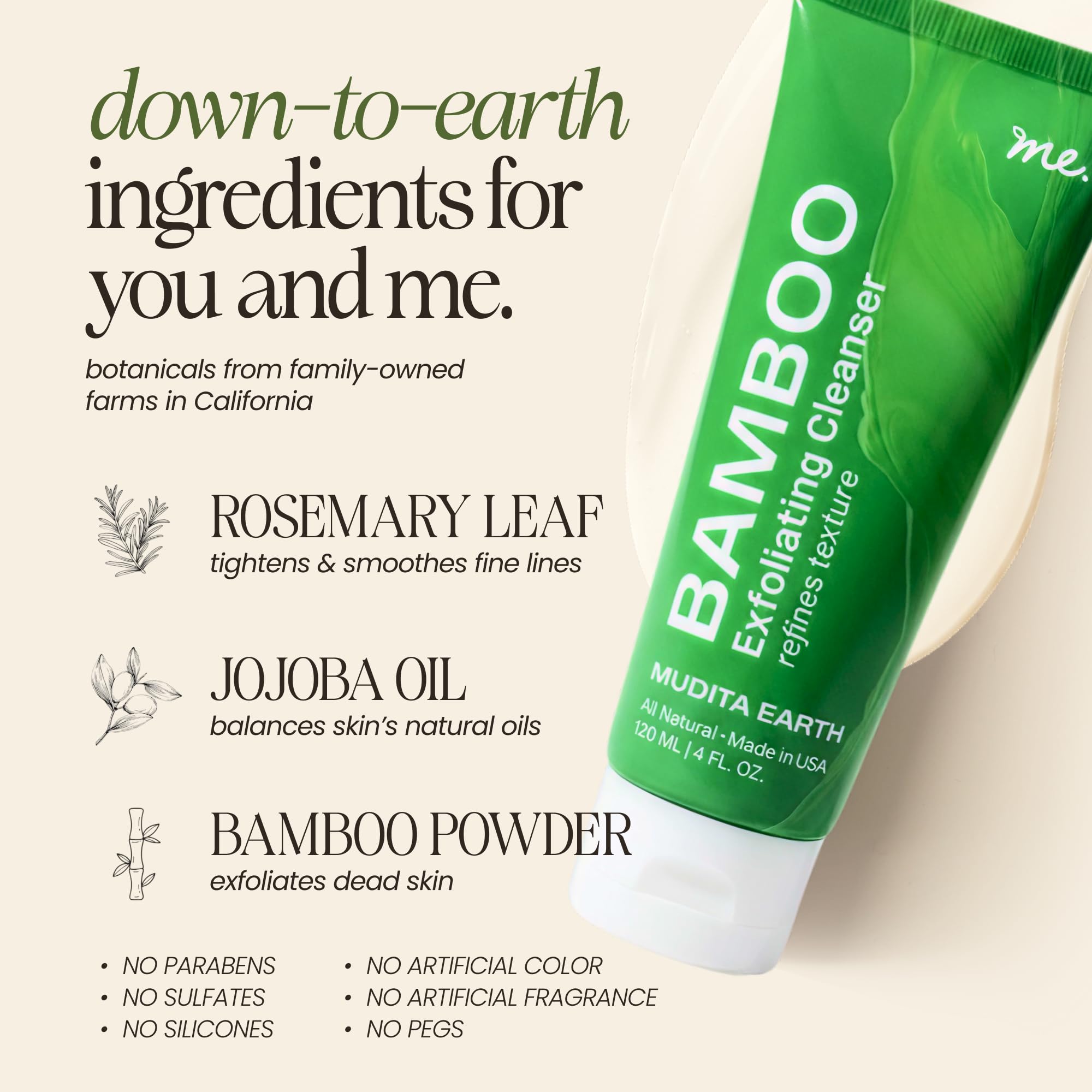Mudita Earth Shea Butter provides hydration while exfoliating