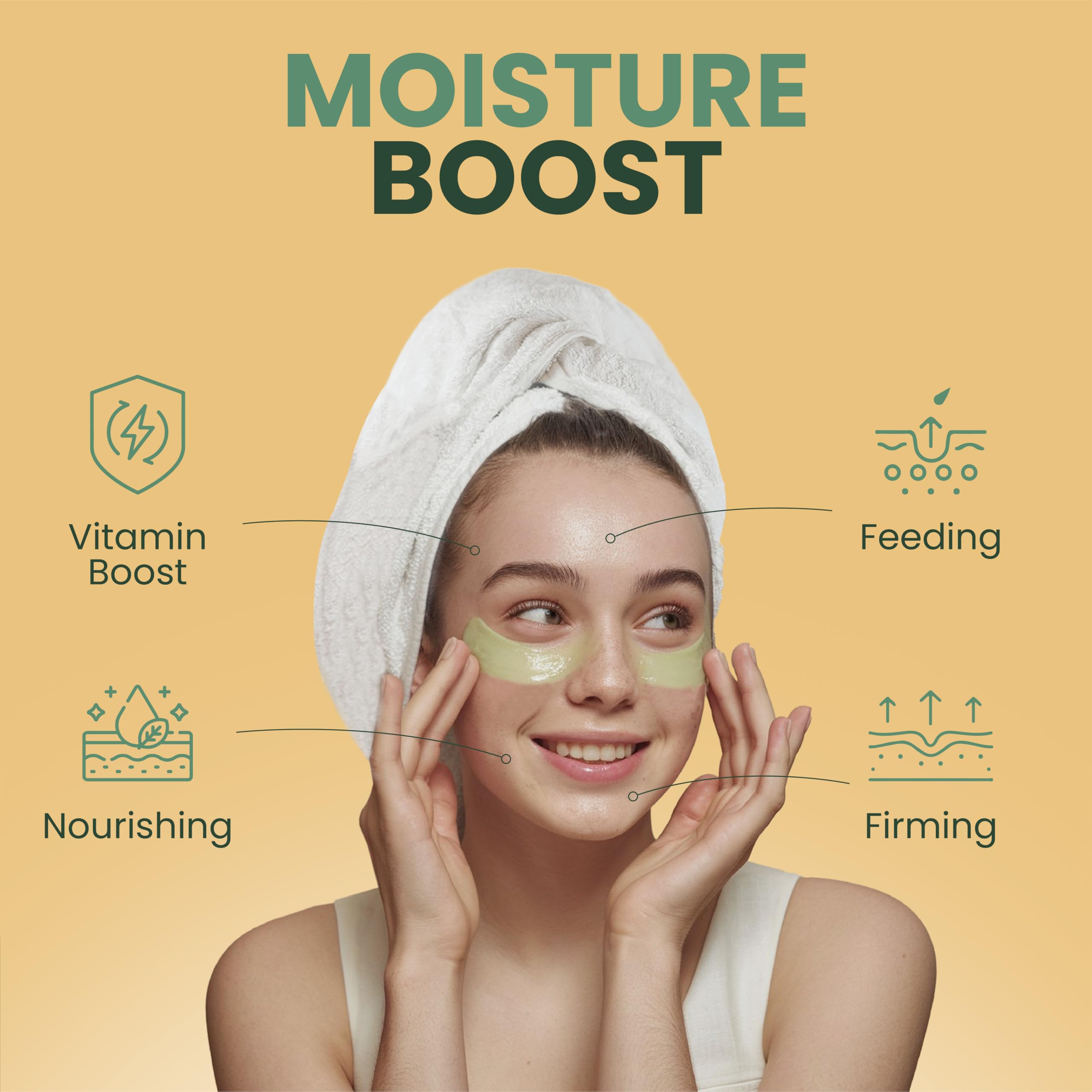 Gentle, firming-feel of Mudmasky eye serum in use