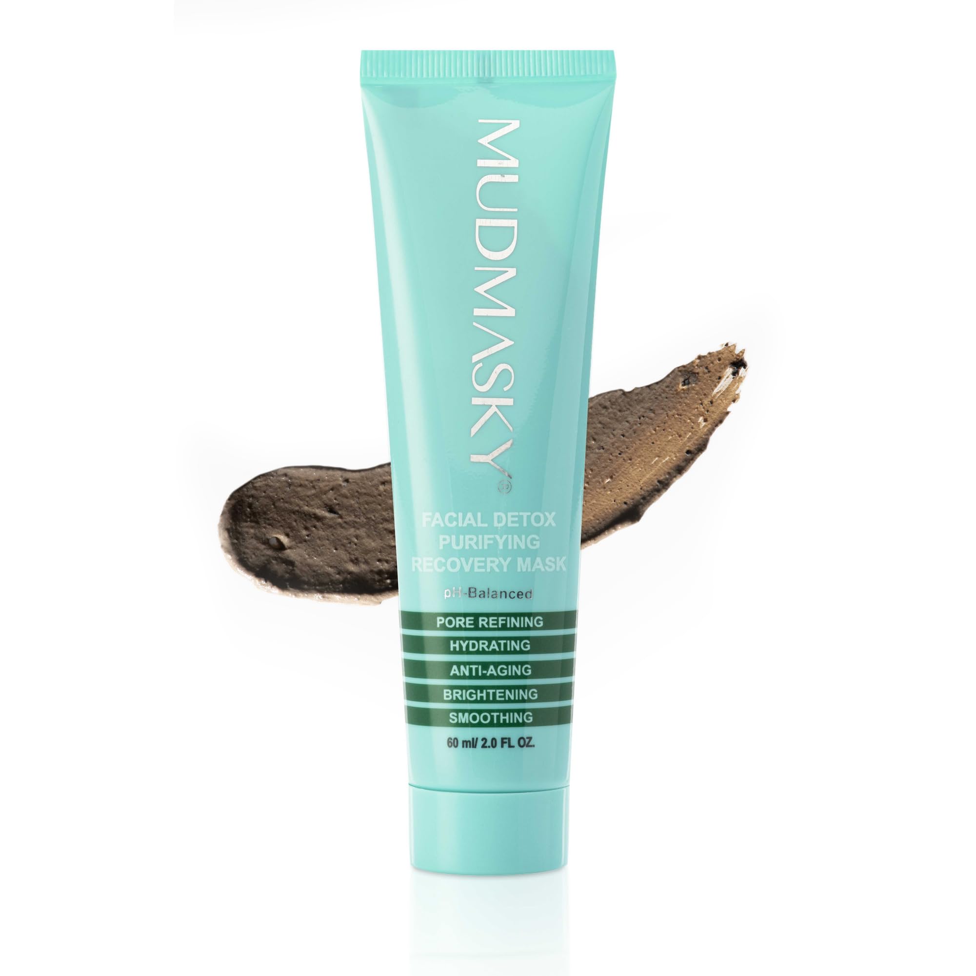 Mudmasky facial detox mud mask jar ready for purifying pores