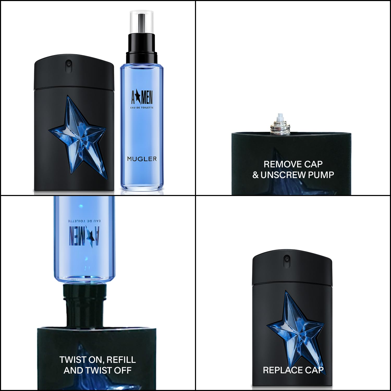Mugler A*Men refill bottle pour application: quick refill