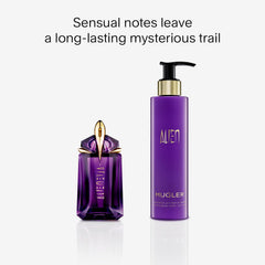 MUGLER Alien Body Lotion packaging with a golden star accent for display.