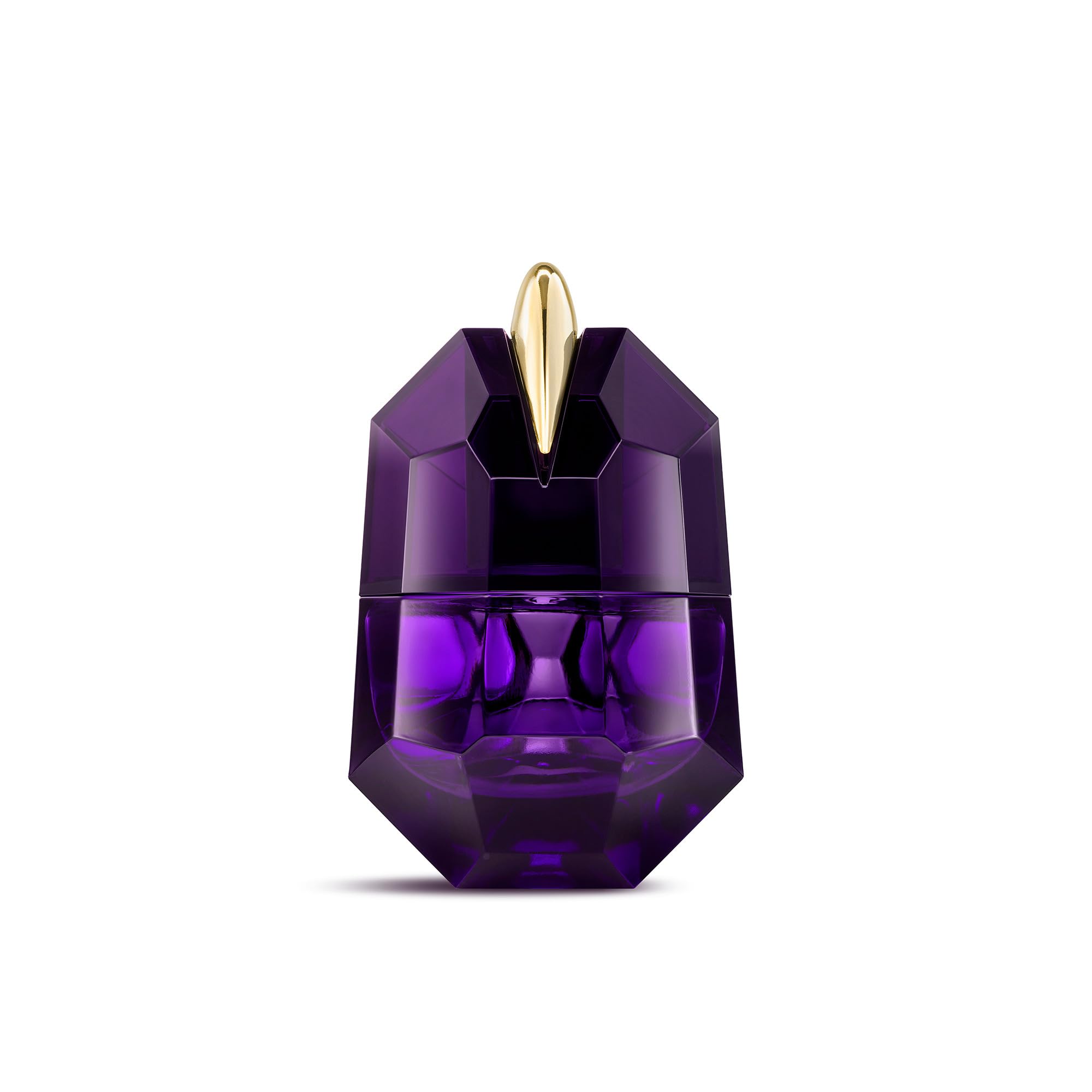 Mugler Alien bottle closeup highlights spritz action and glow