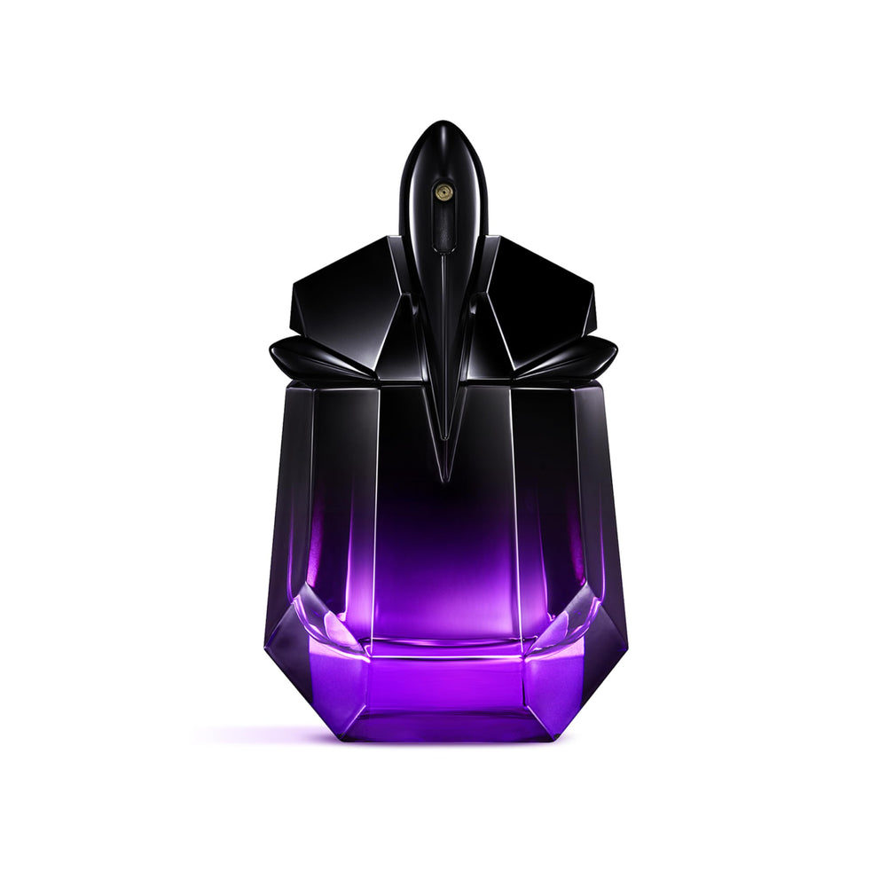 Mugler Alien Extraintense bottle front, signaling luxury and bold presence.