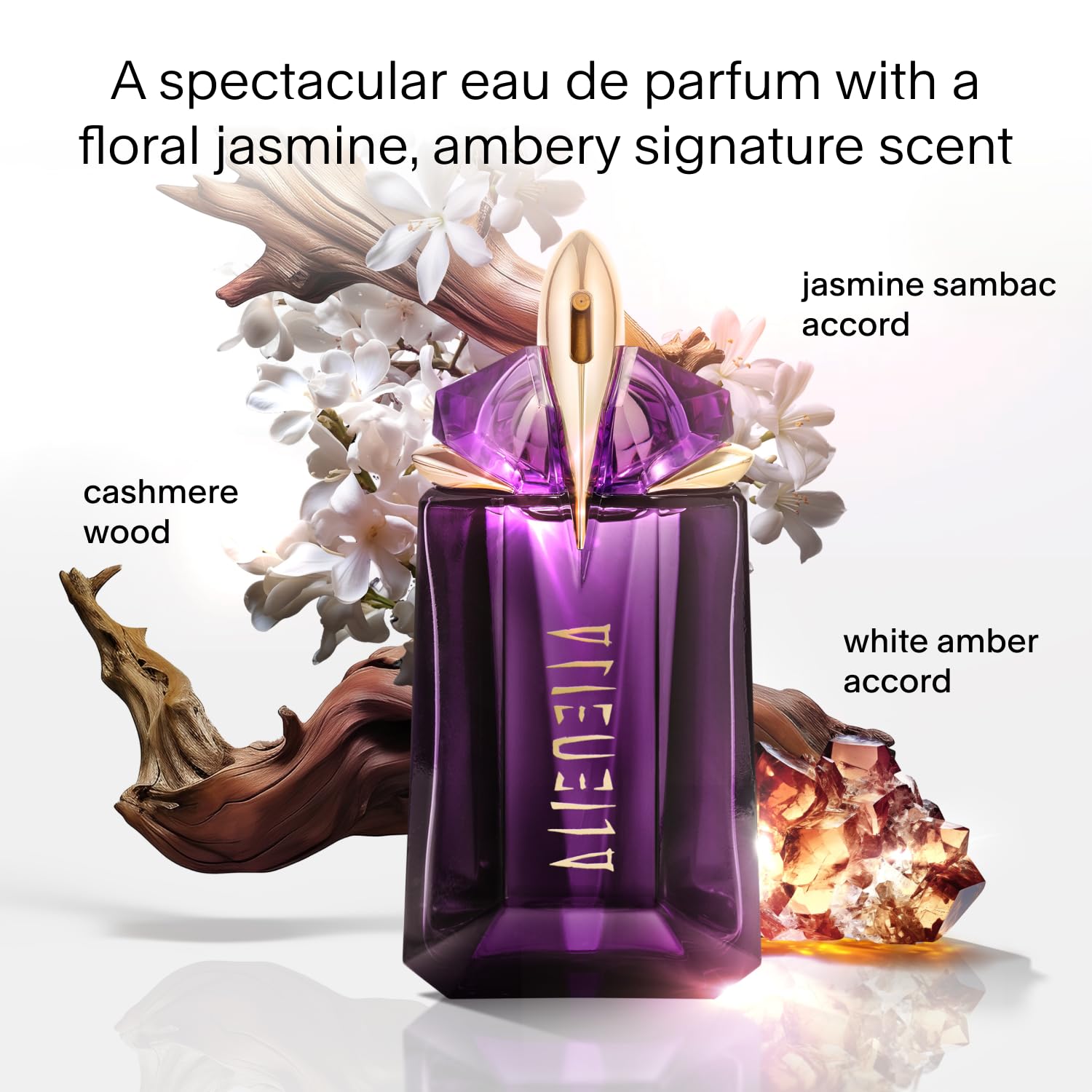Mugler Alien mini set bottle back, showcases elegant packaging for gifting.
