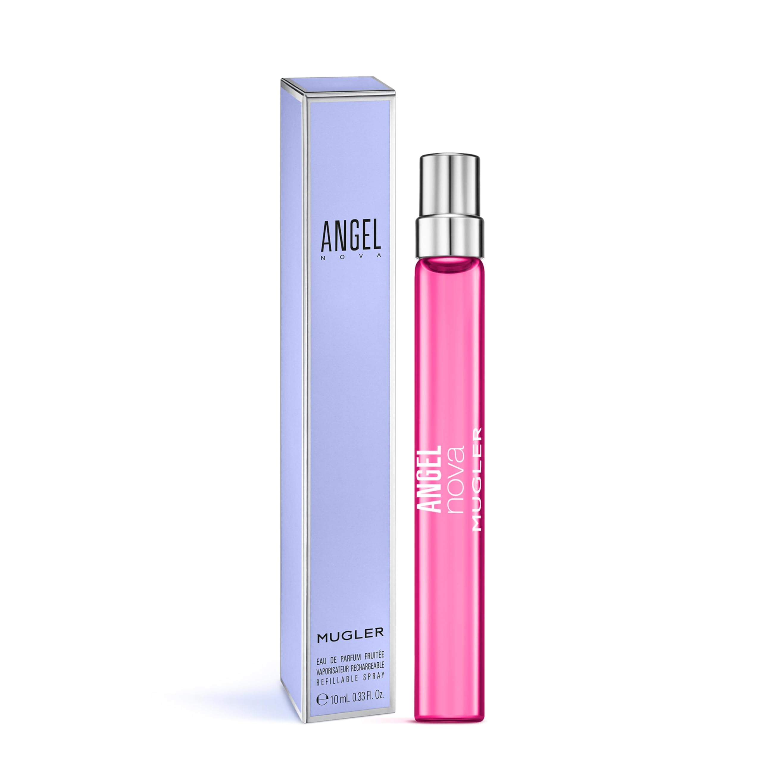 Mugler Angel Nova bottle cap close-up highlighting luxurious design and bold character on skin.