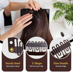 MUIIGOOD brown wig clip set for reliable attachment during DIY extensions.