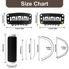 MUIIGOOD U-shape snap clips for wigs with strong grip.