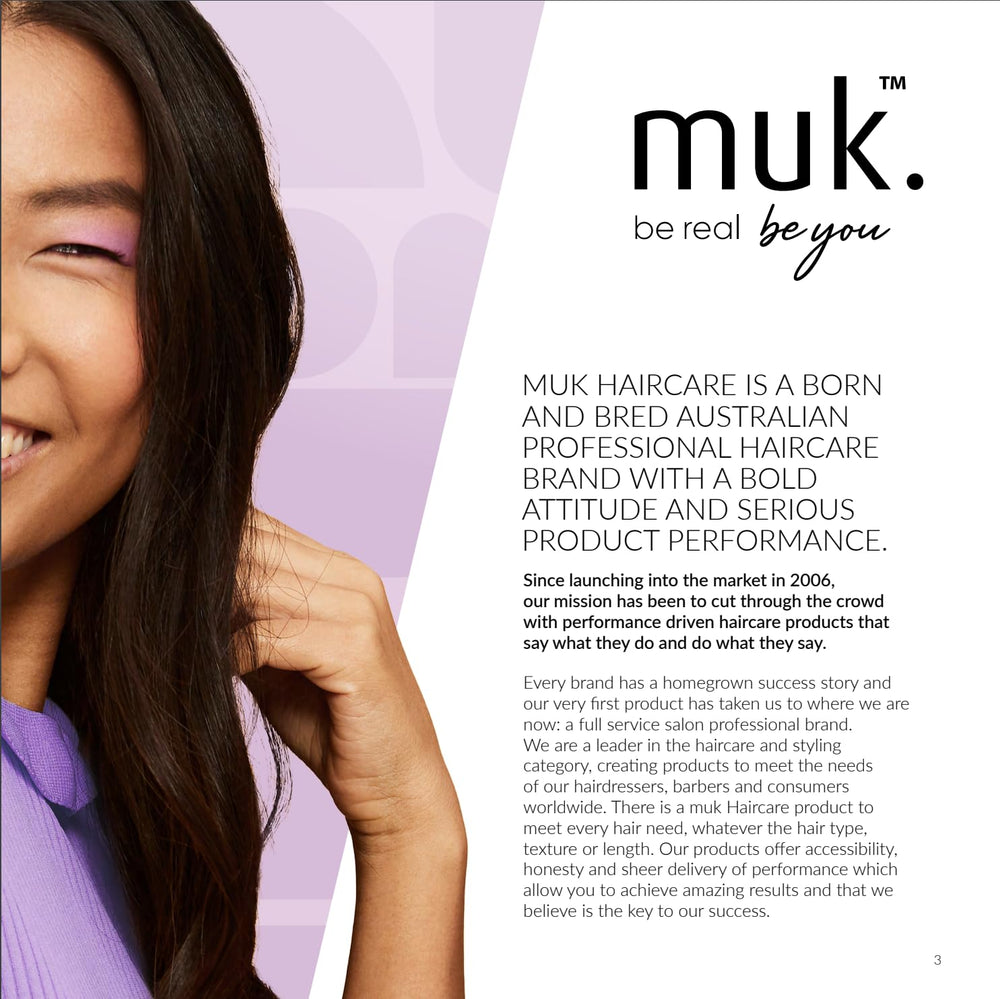 MUK Vivid Colour Lock conditioner nourishment graphic emphasizing moisture balance