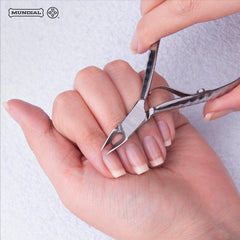Mundial 722-PR cuticle nippers with ergonomic handle for comfortable use