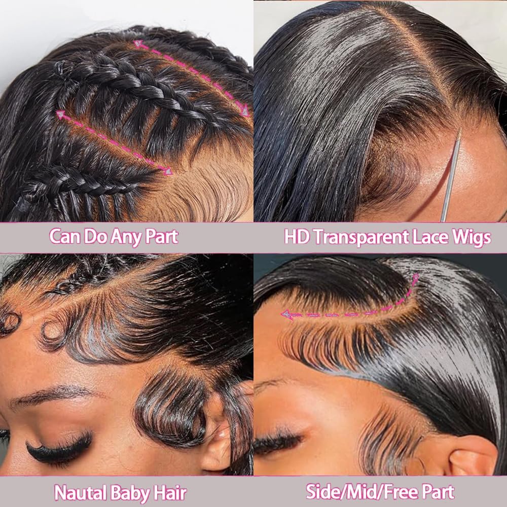 MUNONG wig showcasing pre plucked hairline and baby hair detail