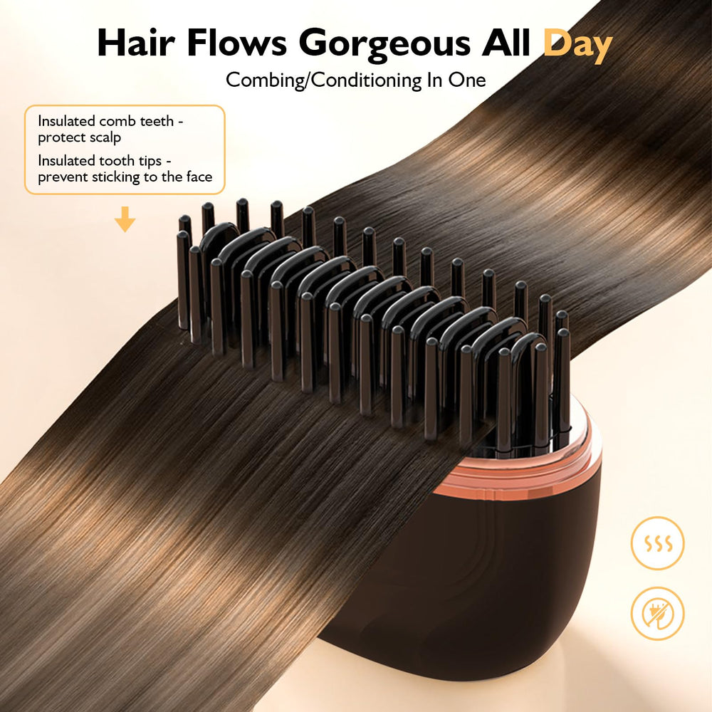Muoyid Glambrush Mini Pink shows fast 30-second heat for quick styling.