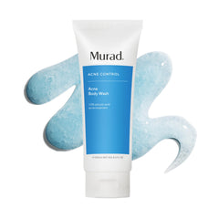 Murad Acne Body Wash back area cleanses pores and helps prevent breakouts.