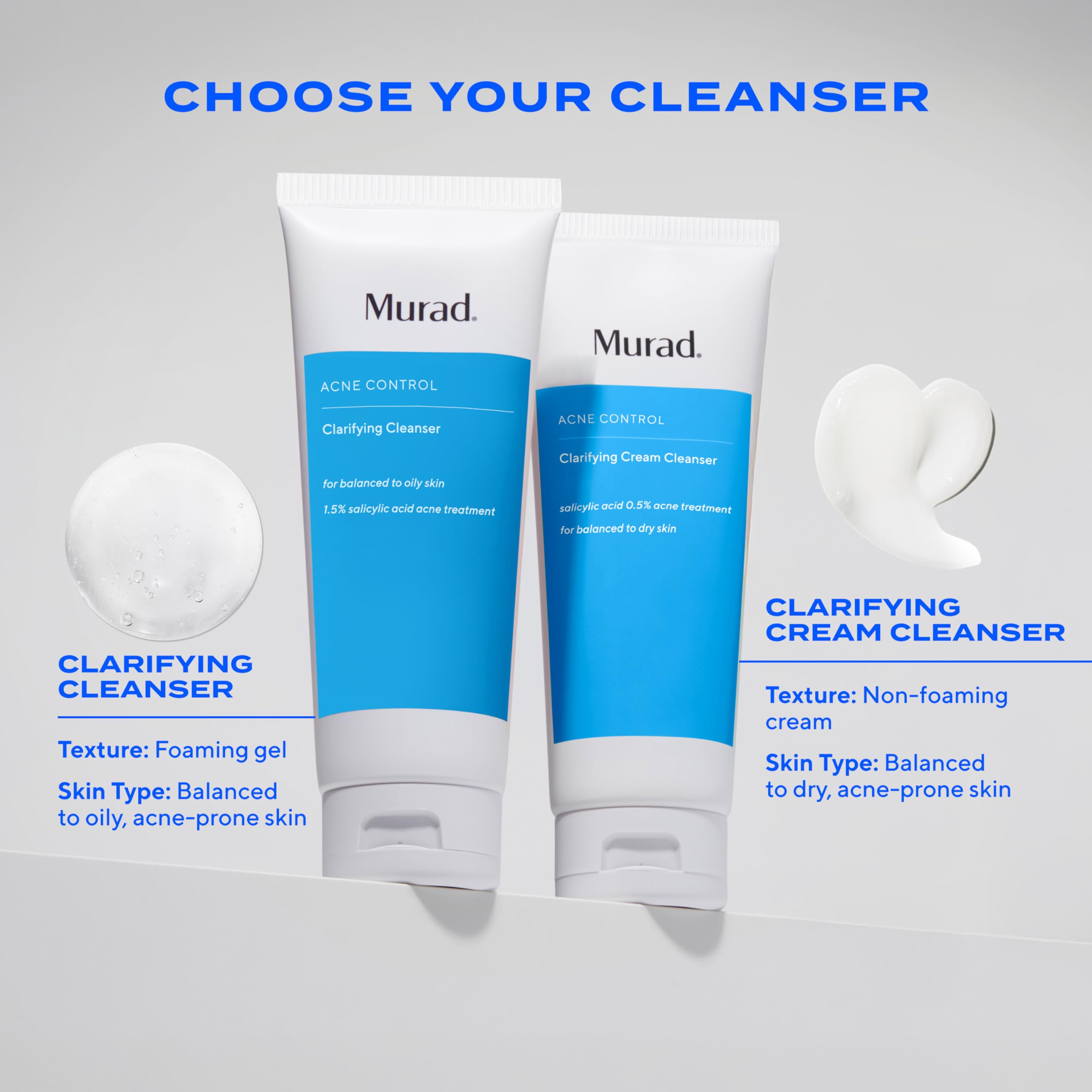 Murad Acne Control Clarifying Cleanser shown as part of daily routine.