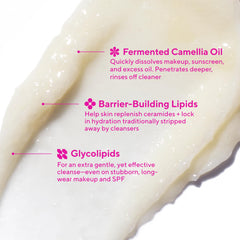 Murad balm melting on skin demonstrates effective makeup removal