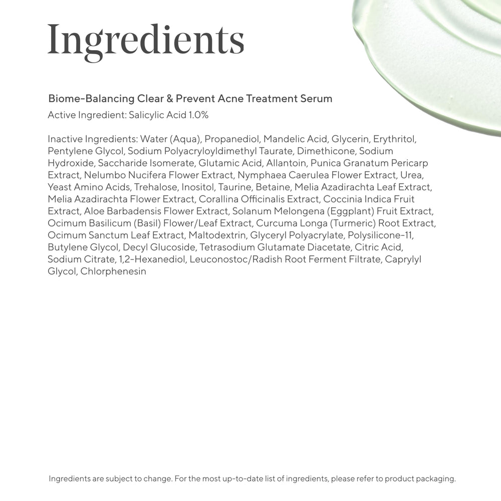 Murad Biome-Balancing Serum application on cheek demonstrates daily routine