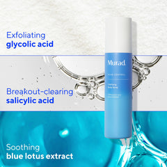 Murad Clarifying Body Spray fine mist sprays evenly on skin.