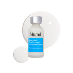 Murad Deep Relief bottle front view signaling targeted acne relief for inflamed skin.