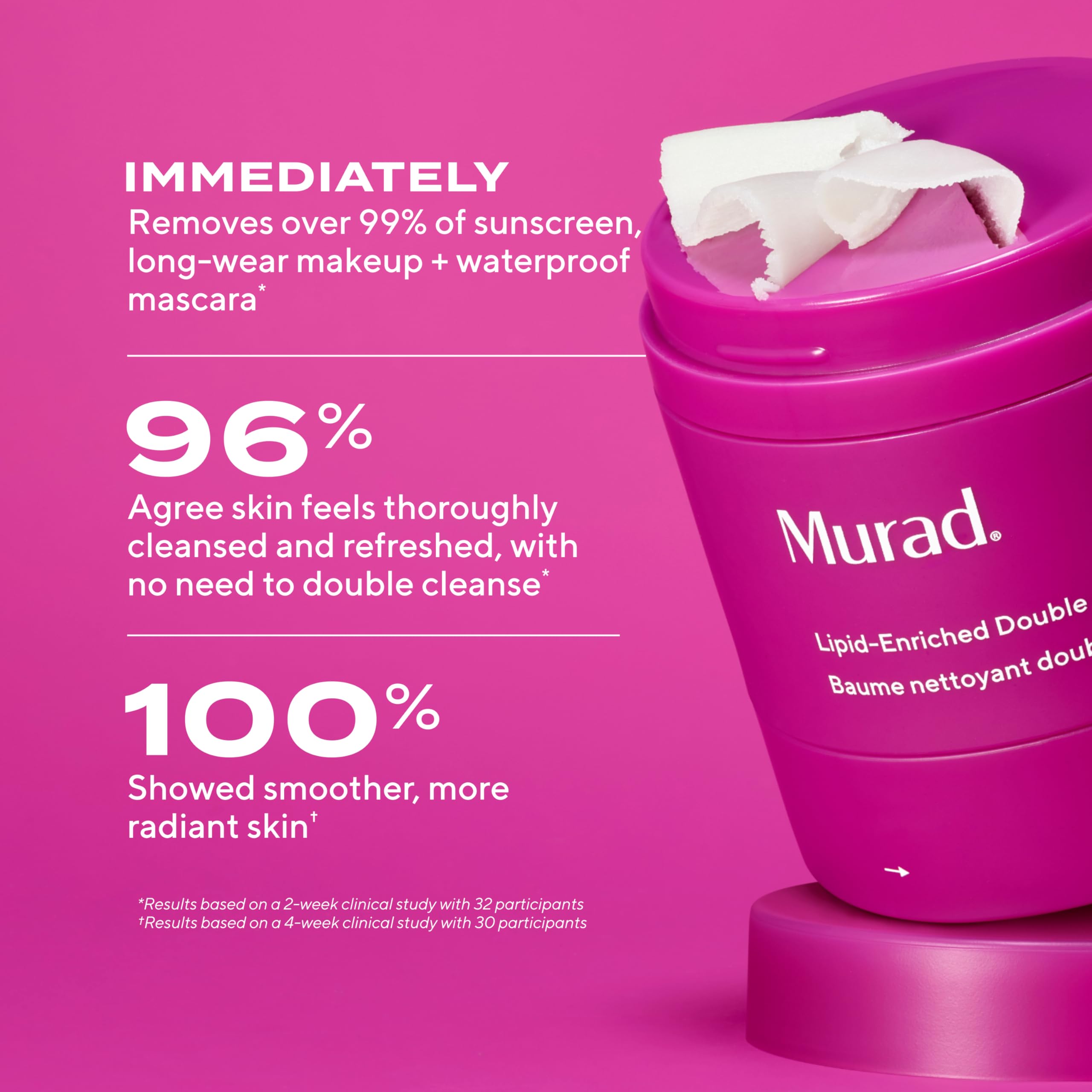 Murad balm removing SPF from skin around eyes gently