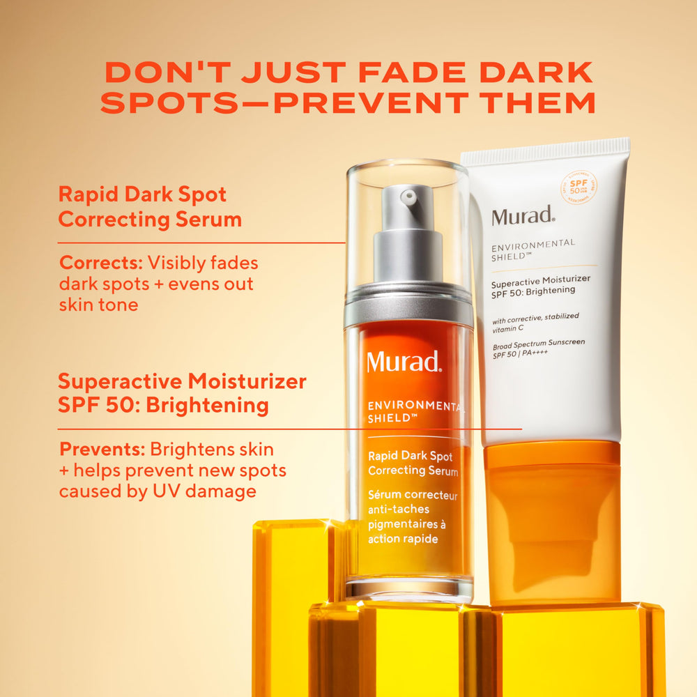 Product finishes without a white cast on a model's skin.