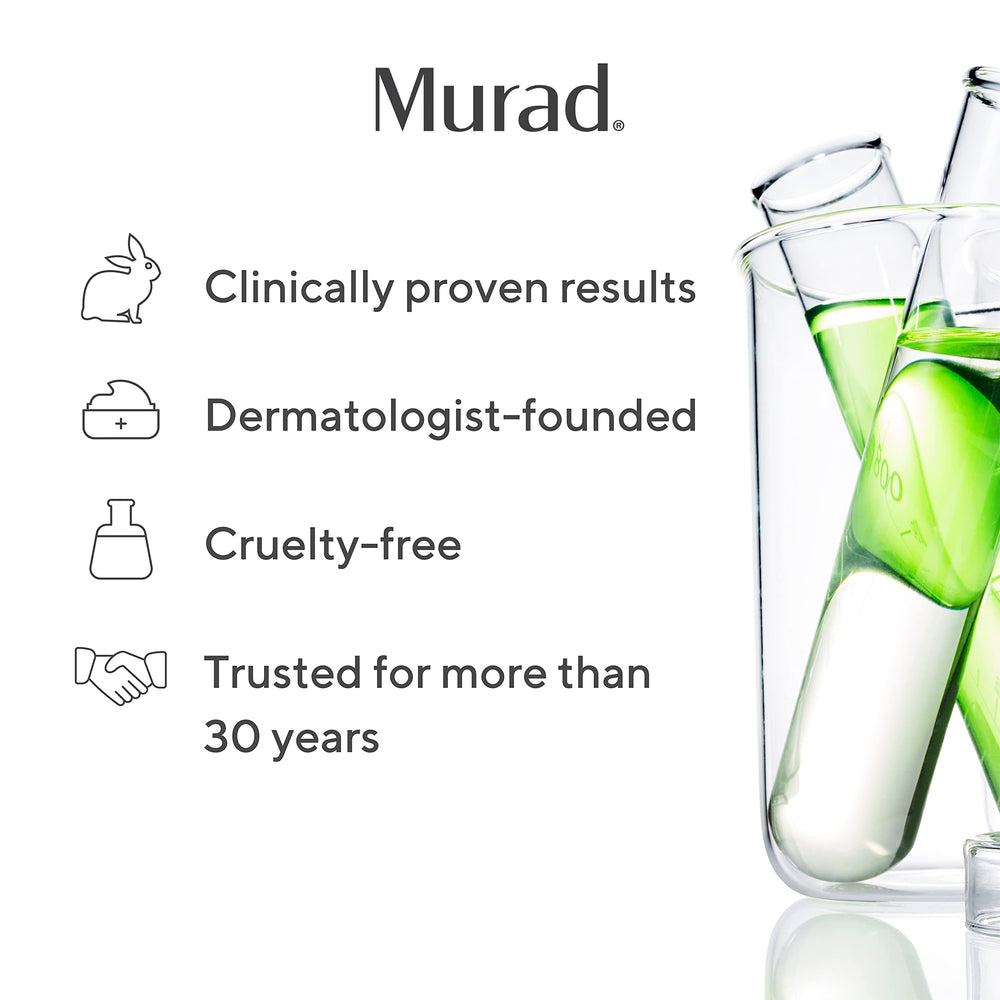 Murad packaging with box and bottle, signaling premium skincare routine and gift-ready presentation.