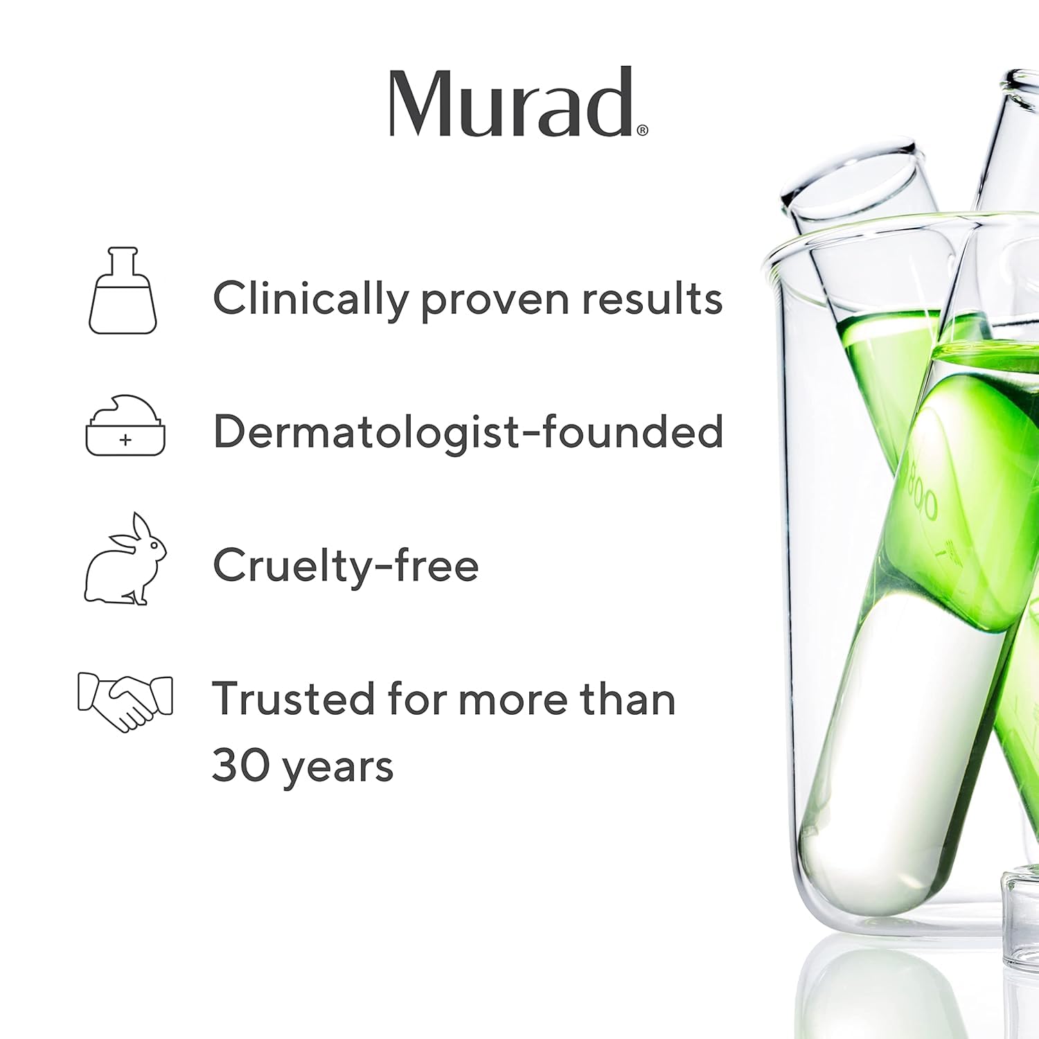 Murad packaging display with two full-size bottles for easy gift-ready routine