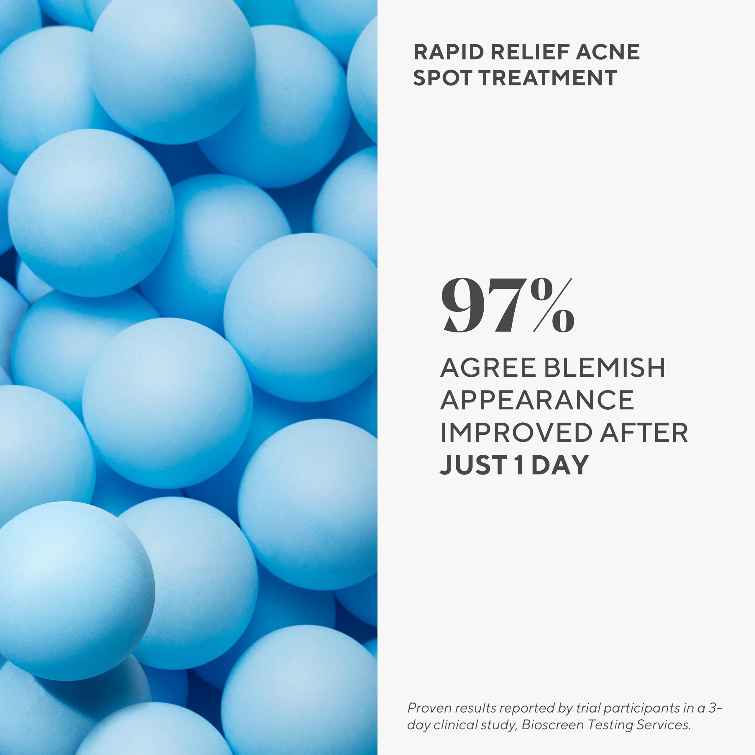 Murad Rapid Relief application on skin demonstrates direct spot treatment.