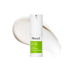 Murad Renewing Eye Cream tube close-up showing nourishing formula for a refreshed eye area