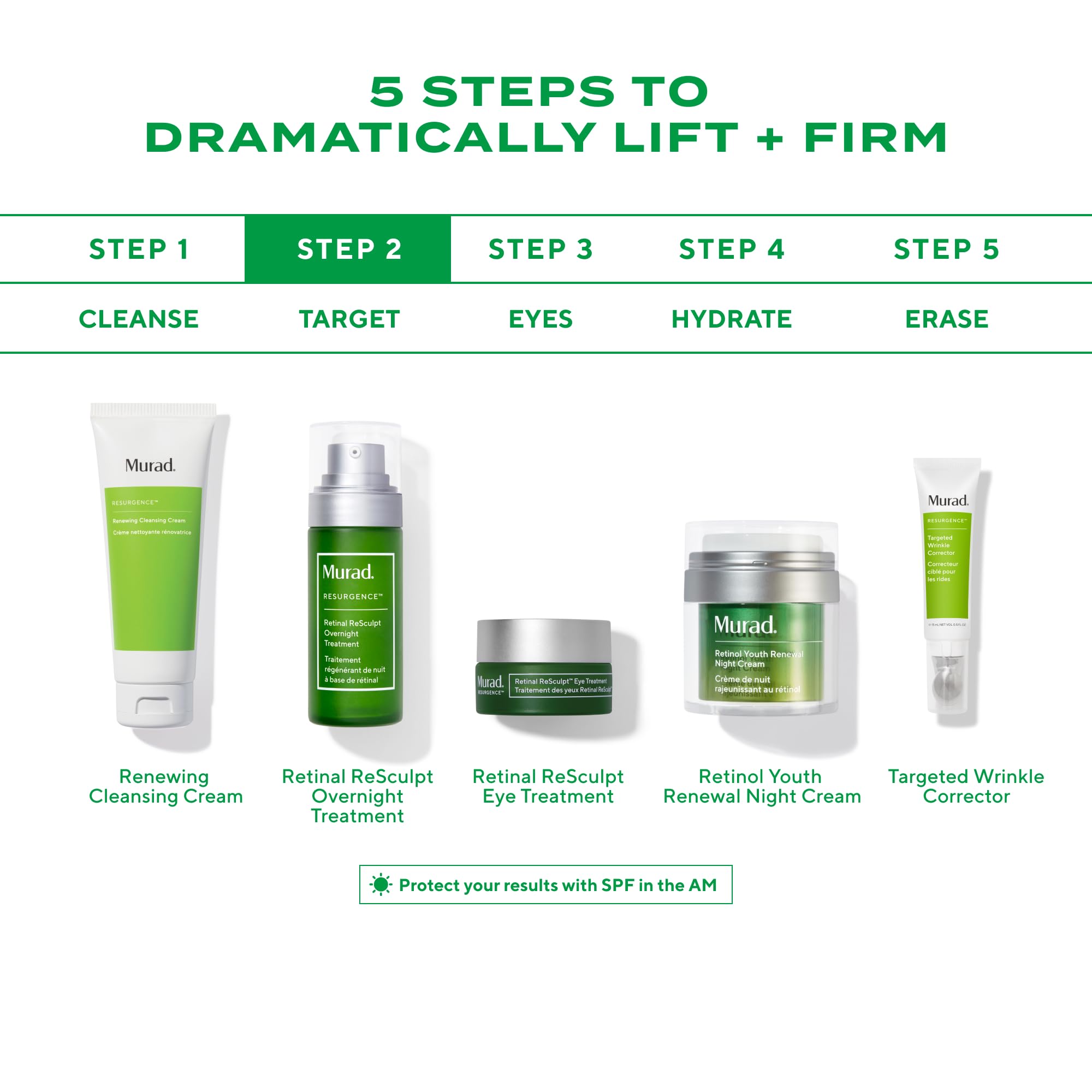 Murad Retinal ReSculpt serum drop illustration for detail.
