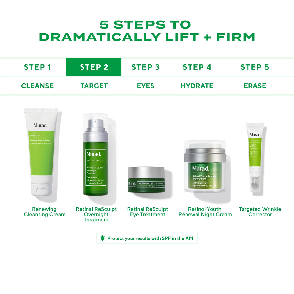 Murad Retinal ReSculpt serum drop illustration for detail.