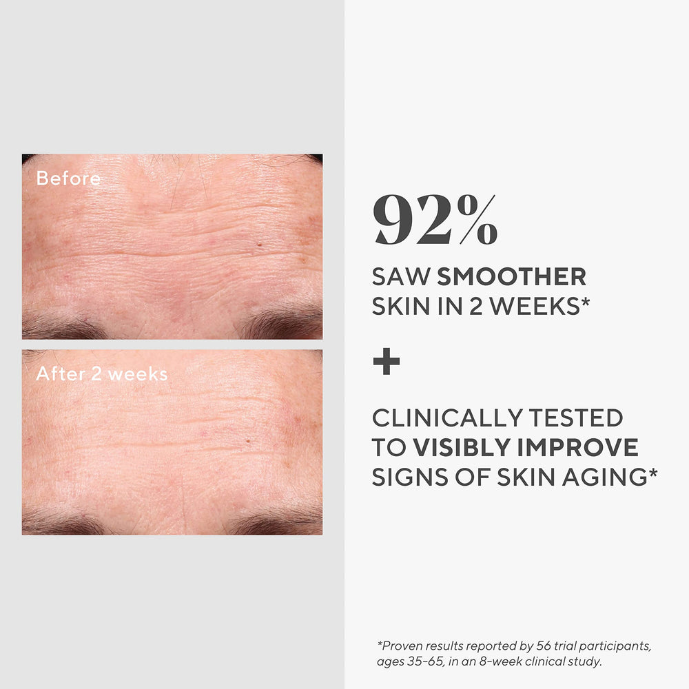 Murad Retinol Youth Renewal Serum label featuring Swertia extract signals antioxidant care.