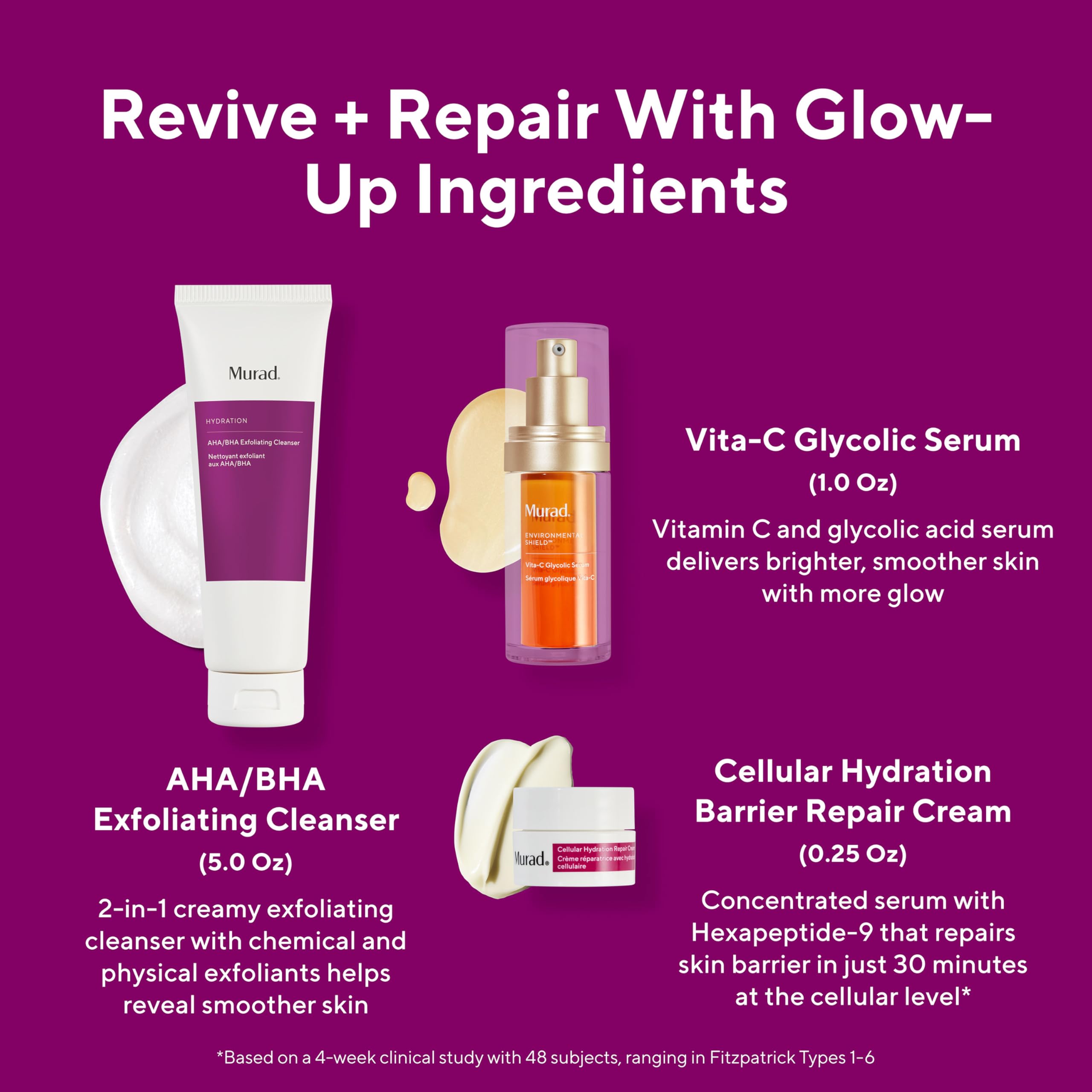 Murad Glycolic Serum bottle for brighter tone and smoother skin