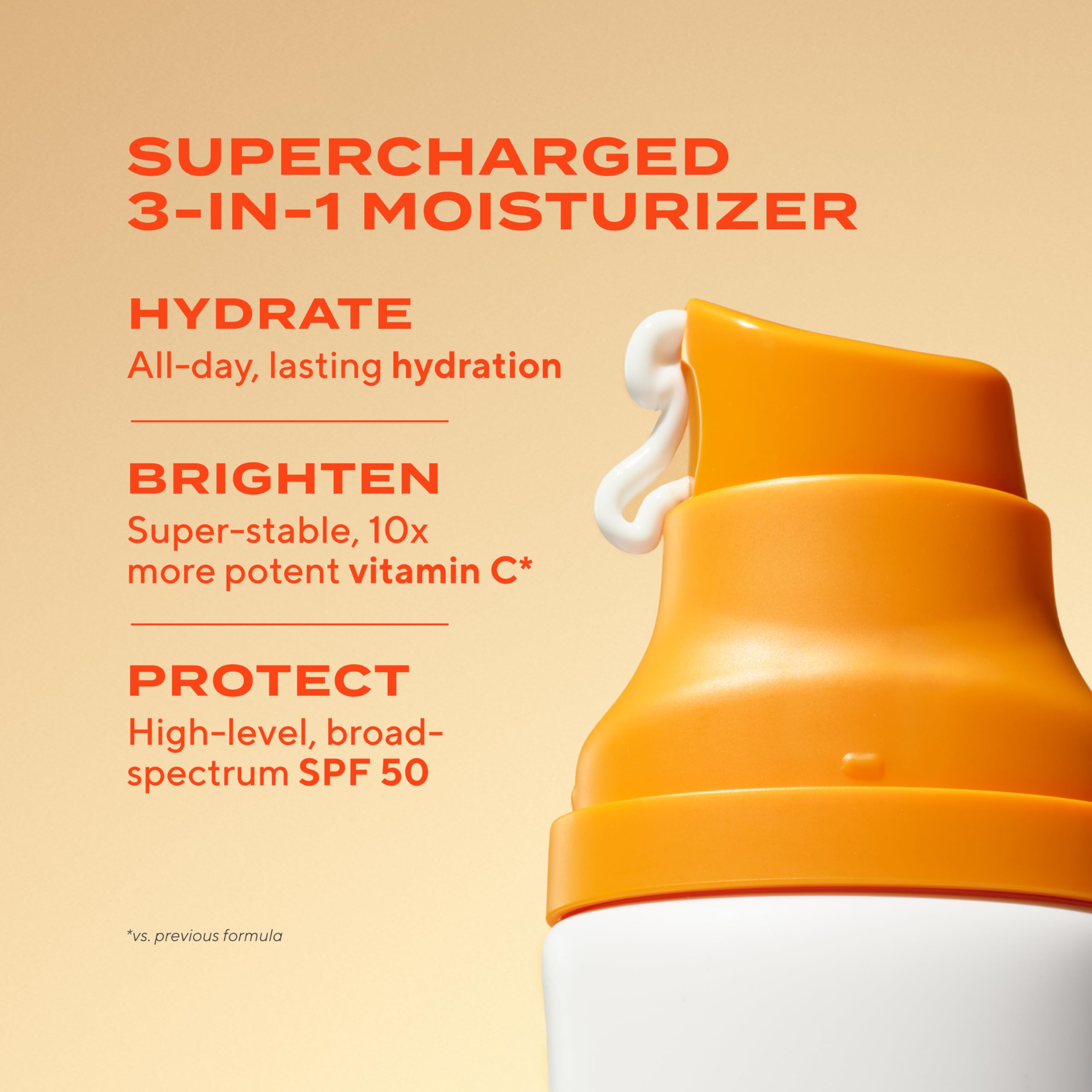Swatch of Murad SPF 50 brightening moisturizer showing a sheer, glow-ready finish.
