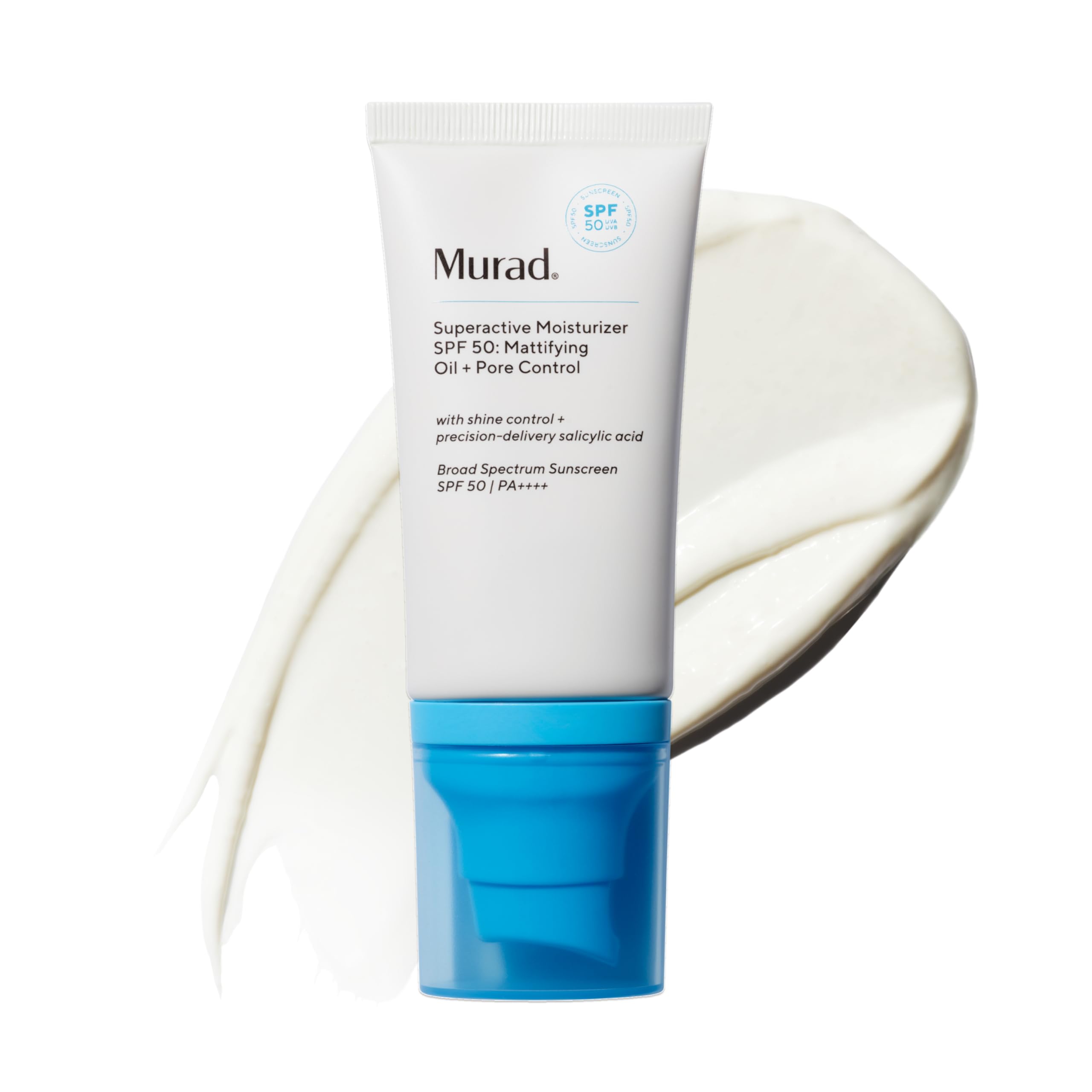 Murad Superactive Mattifying Oil bottle promotes shine-free hydration for all-day wear.