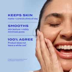 Murad Superactive Mattifying Oil matte finish bottle reveals oil-trapping technology.