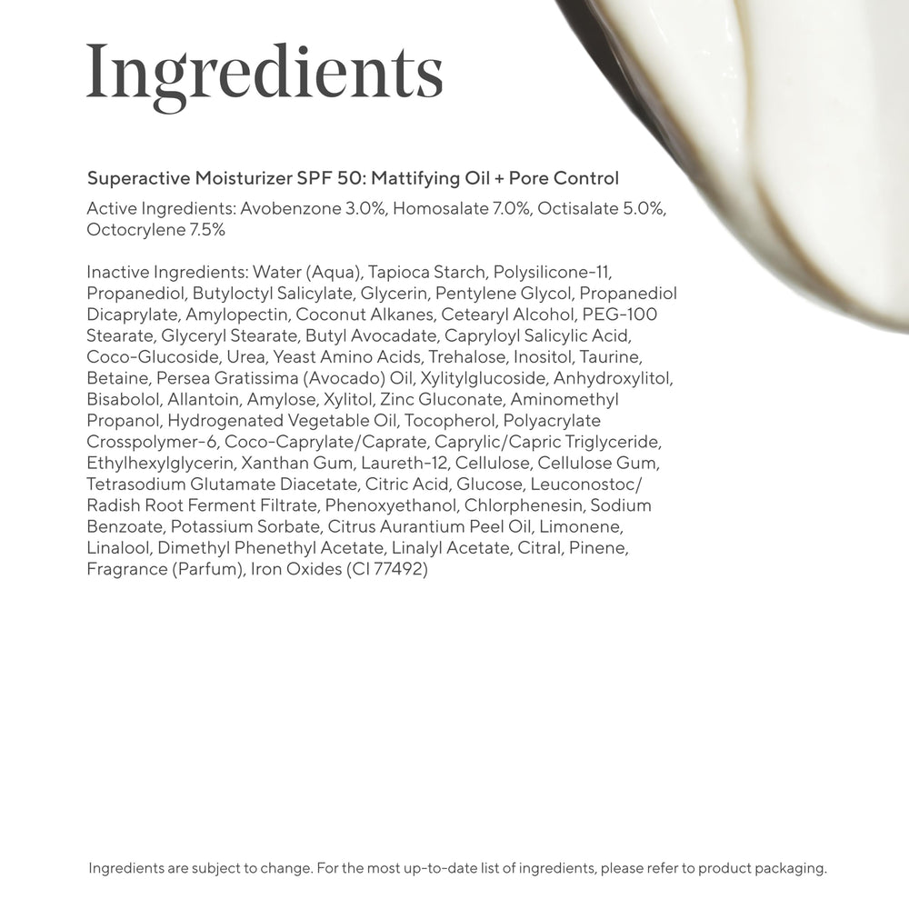 Murad Superactive Mattifying Oil on skin demonstrates lightweight non-comedogenic formula.