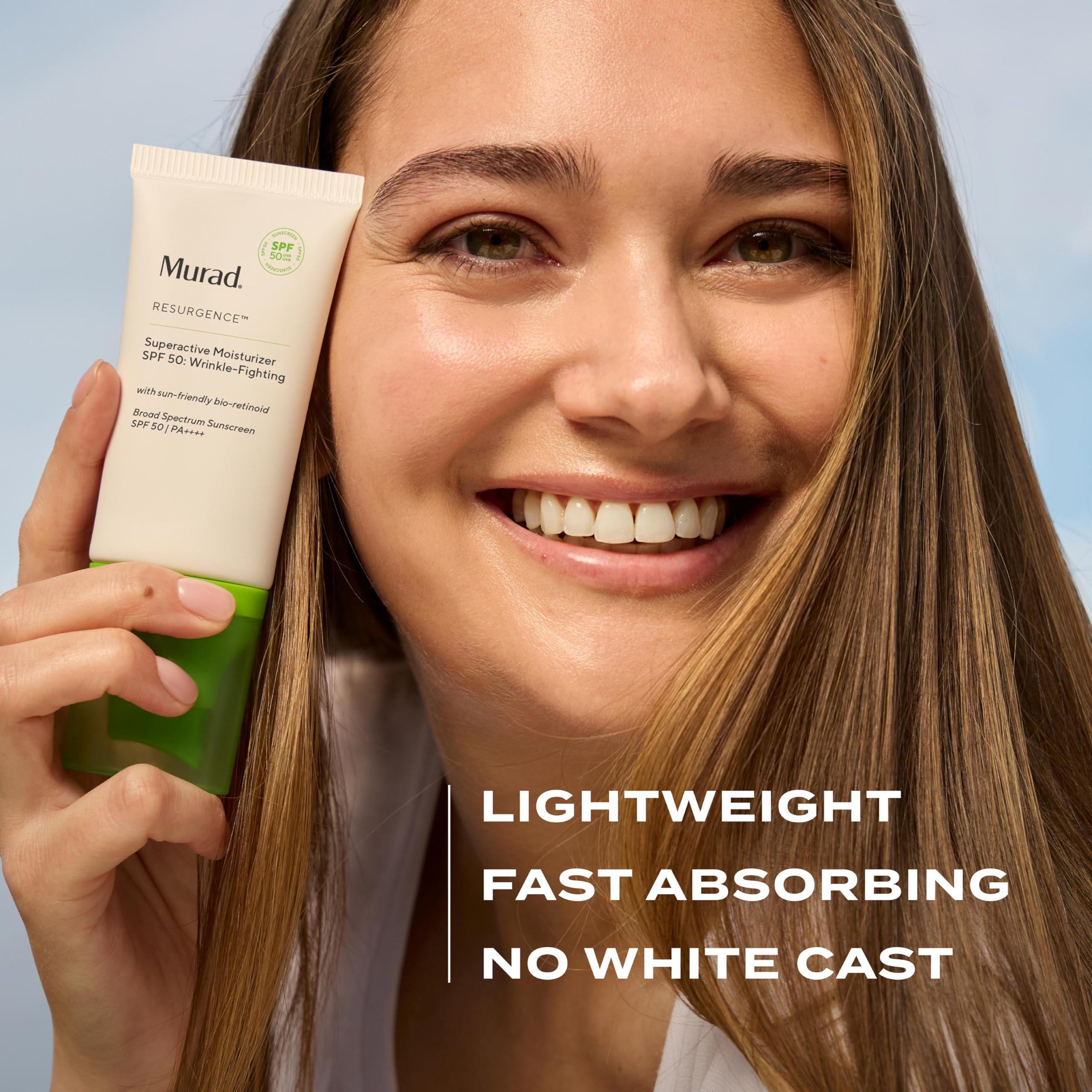 Murad Superactive broad-spectrum protection guarding skin from sun damage.
