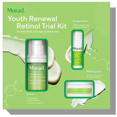 Murad Youth Renewal Serum bottle showing fast-acting retinol benefit.