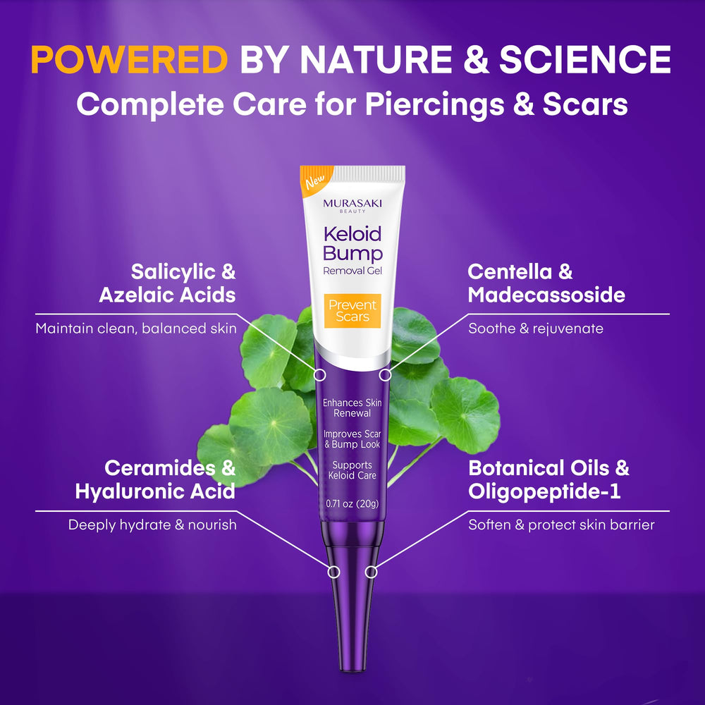 Hydration with ceramides and hyaluronic acid in MURASAKI BEAUTY Keloid Bump Gel