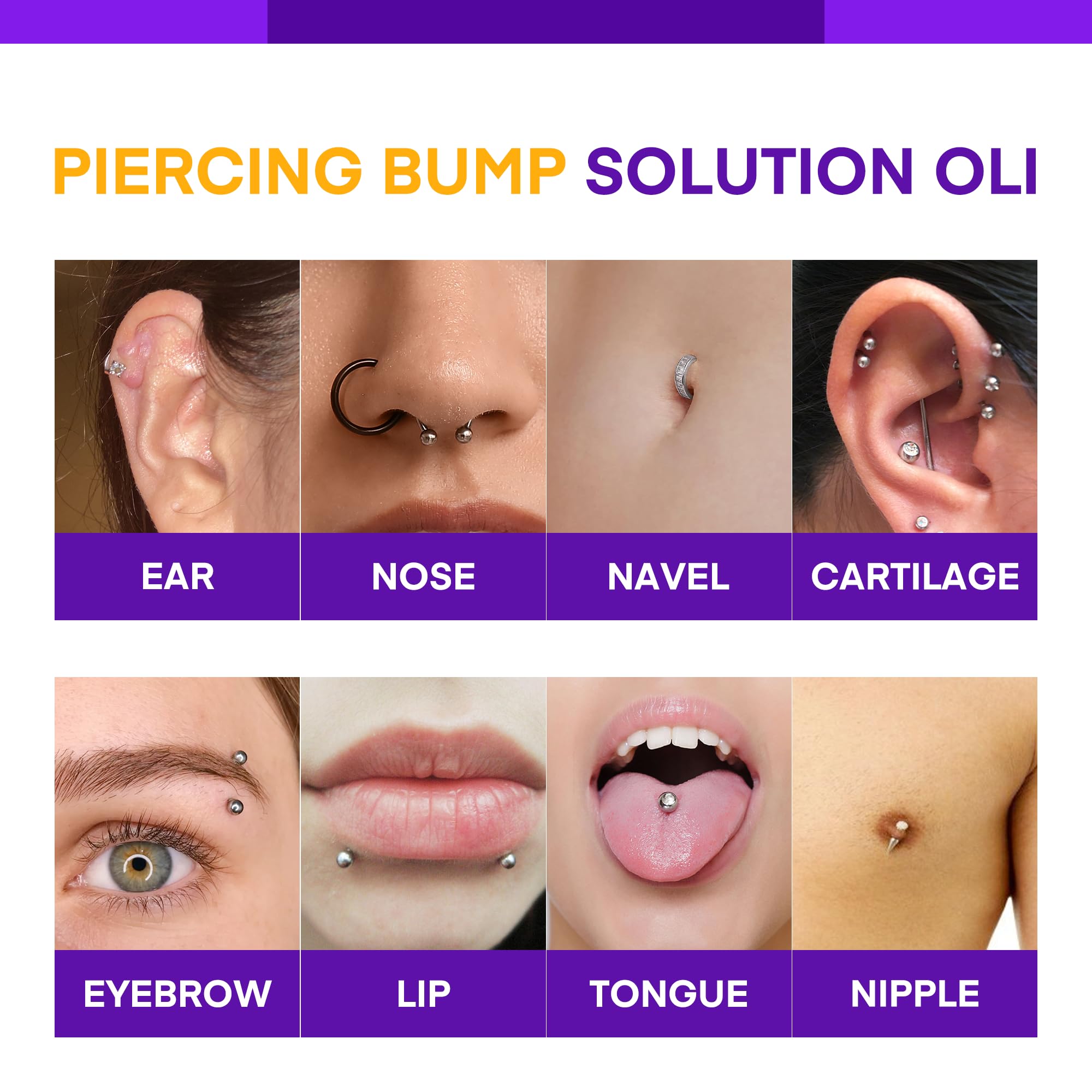 Murasaki Beauty natural oil blend closeup for deep hydration around new piercings