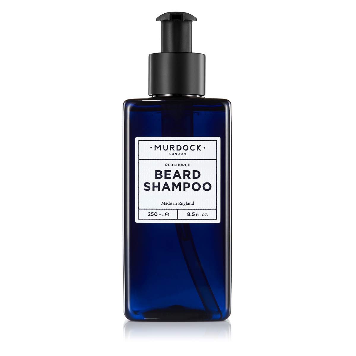 Murdock London beard shampoo bottle showing natural oils for hydration.