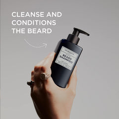 Murdock London beard shampoo lather demonstrating gentle cleansing.