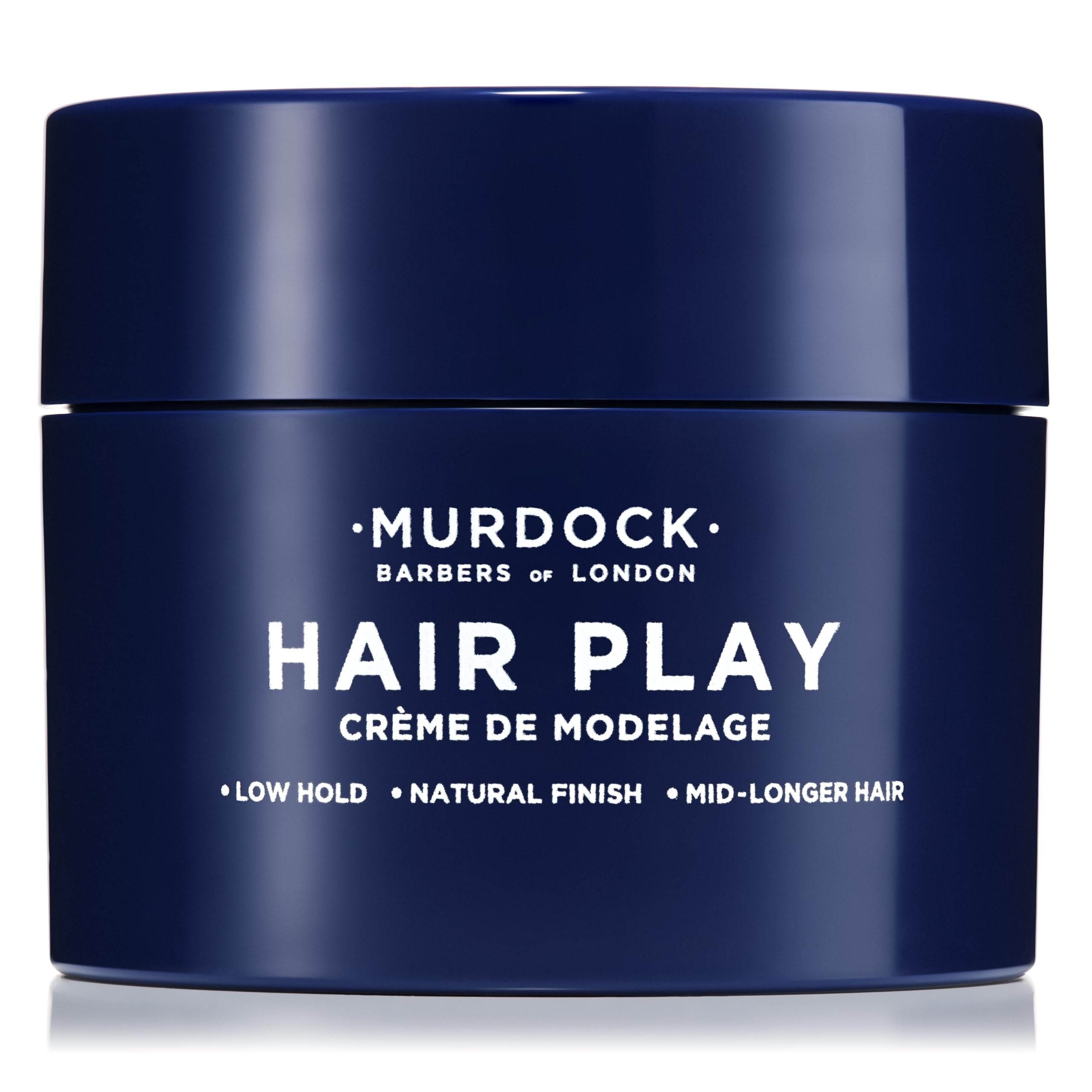 Murdock London Hair Play jar closeup highlights kaolin and provitamin B5 ingredients.