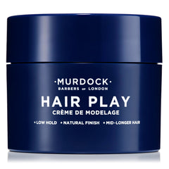Murdock London Hair Play jar closeup highlights kaolin and provitamin B5 ingredients.